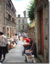 Vide Grenier in the side streets of Moncontour