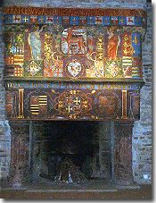 Decorative fireplace in Pontivy Chateau